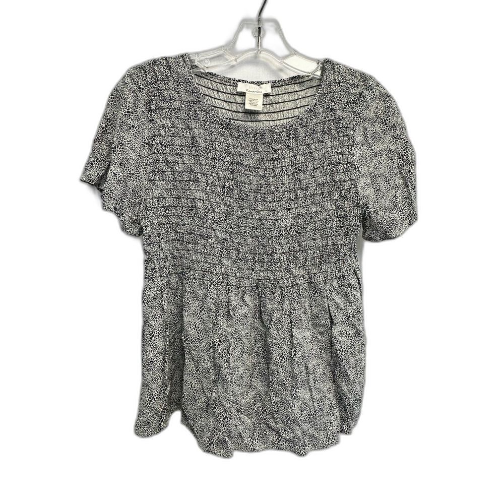 Urban Romantics Smoked Black and White Print Crop Too, size large